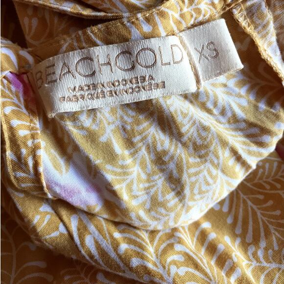 Beachgold Button Down Sundress with Ruffled Hem-Has Sml Ink Spots-size XS - Picture 9 of 11